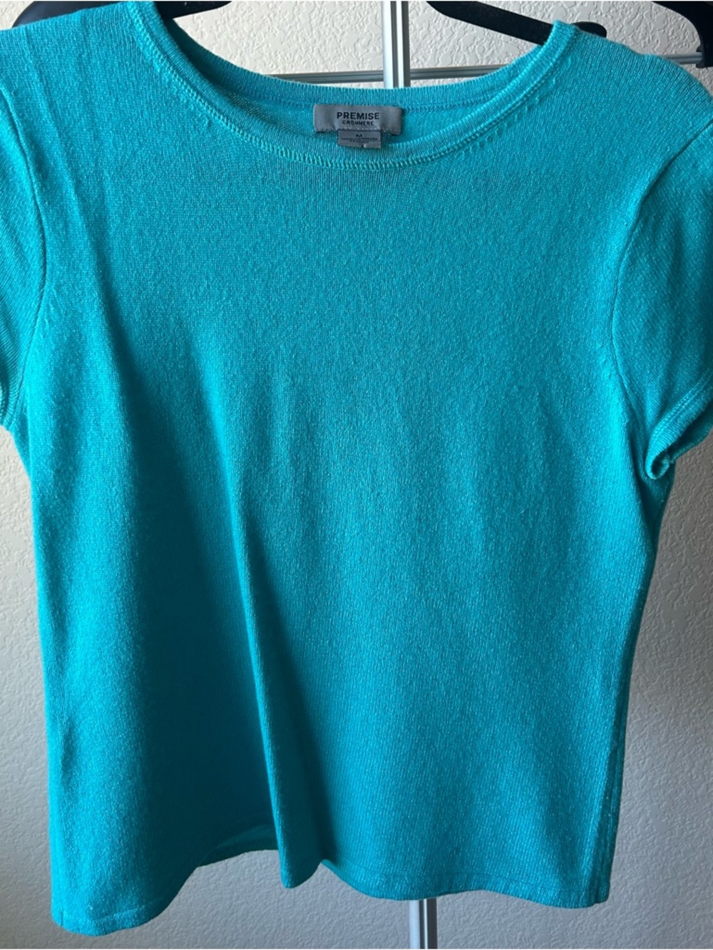 Premise Vibrant Teal Cashmere Top